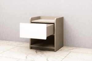 Táp đầu giường hộc kéo trên mở, bo góc BT-06