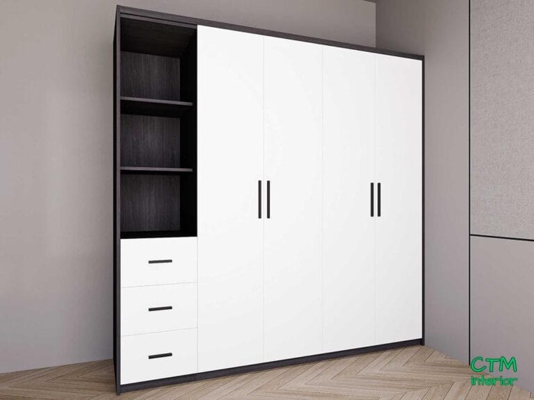 Tủ áo lớn 4 cánh kệ đợt trái mẫu 0 BT-15