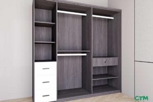 Tủ áo lớn 4 cánh kệ đợt trái mẫu 3 BT-15