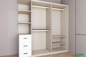 Tủ áo lớn 4 cánh kệ góc trái mẫu 1 BT-12