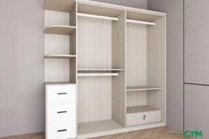 Tủ áo lớn 4 cánh kệ góc trái mẫu 2 BT-12