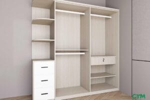 Tủ áo lớn 4 cánh kệ góc trái mẫu 3 BT-12