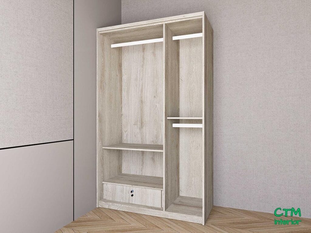 Tủ áo nhỏ 3 cánh mẫu 2 BT-148
