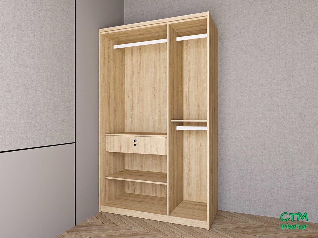 Tủ áo nhỏ 3 cánh mẫu 3 BT-48