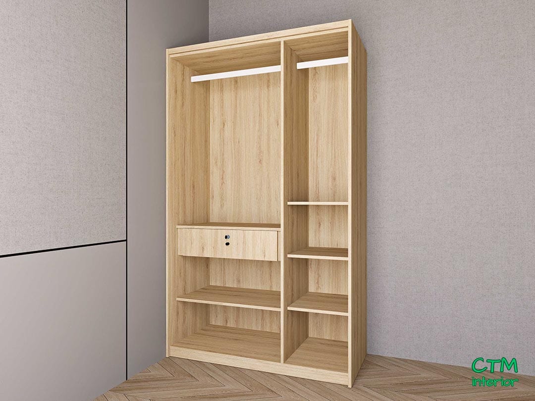 Tủ áo nhỏ 3 cánh mẫu 5 BT-48