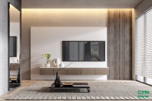 Kệ Tivi Gỗ Công Nghiệp Treo Tường – Nhỏ gọn, tinh tế