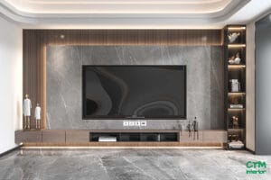 Kệ Tivi Treo Tường Gỗ Công Nghiệp – Tối ưu công năng