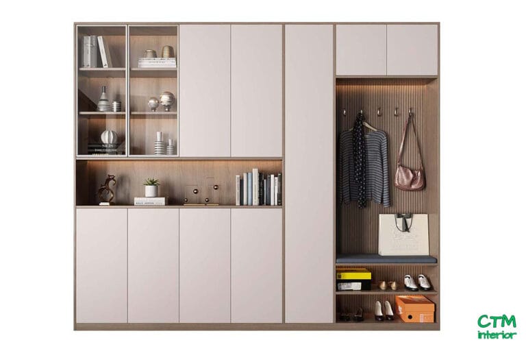 Tủ Dép Đẹp – Chất Liệu Gỗ MDF Chống Ẩm, Bền Đẹp
