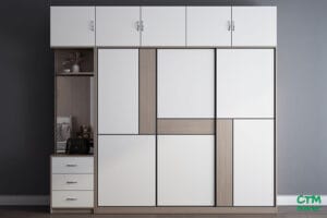 Tủ Gỗ Công Nghiệp 3 Cánh Lùa – Tiết Kiệm Không Gian
