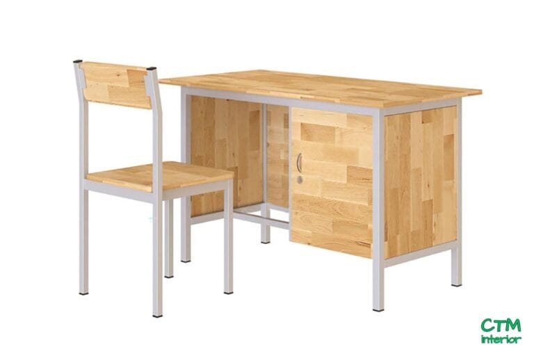 Bàn ghế trường học bằng gỗ ghép